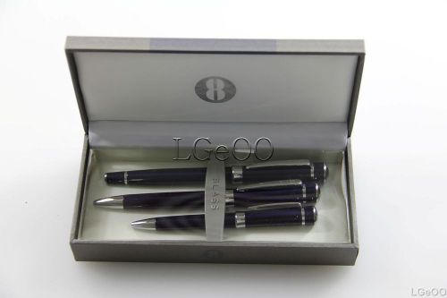 Bill Blass BB0189-3 Granadier 3 Pen Set Trio in Black and Silver