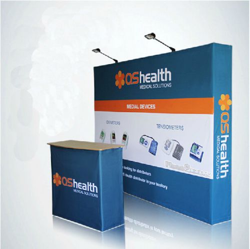 10?x8? Straight Exhibition Fabric Pop Up Display System Trade show Booth wall