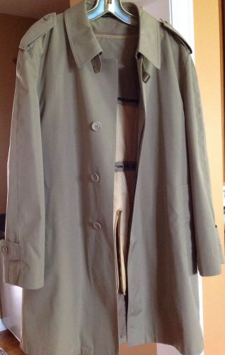 Vintage Men&#039;s Oleg Cassini Trench over coat, 40 Reg,Thermolite, Khaki