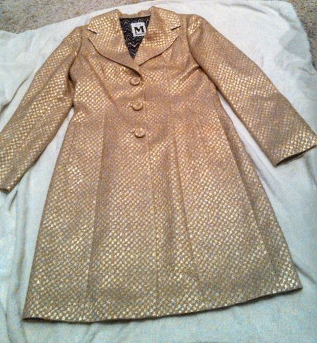 Missoni stunning gold long coat - 8 44 - lurex jacket tailored fit 6 10 46 for sale