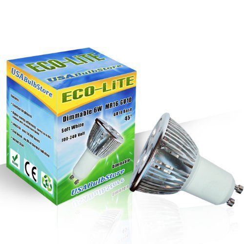 ECO-Lite Dimmable 9W LED MR16 GU10 base Flood 45 Soft White bulb ~ 50w equiv 50w