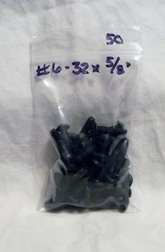 Button head socket cap screw / alloy steel / black oxide / #6-32 x 5/8&#034; / 50 pkg for sale
