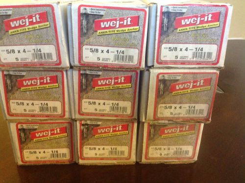 Weg-it wedge stainless  anchors (45) 5/8 x 4 1/4 ankr tite brand new hilti for sale
