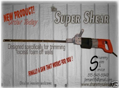 Super shear spray foam insulation cut-off saw - new! for sale