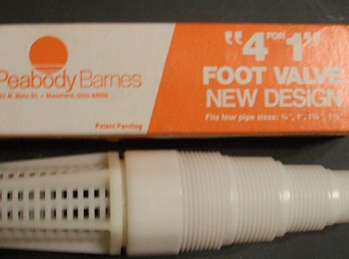 New &#034;4 for 1&#034; Foot Valve by Peabody Barnes