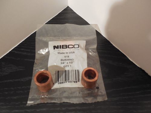 Plumbing parts - lot of 3 copper flush bushing nibco part # cl618 - 3/4x1/2 for sale