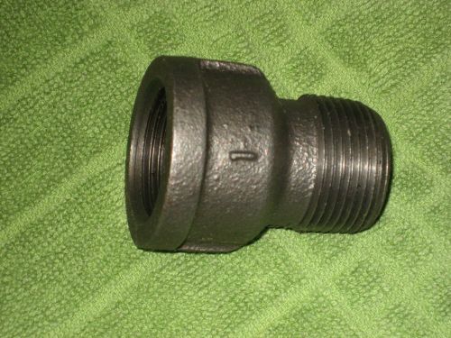NIB LOT OF 5 - 1 INCH BLACK MALLABLE EXTENSION COUPLING