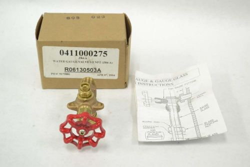 New conbraco z84-a threaded bronze 1/2 in npt gage valve b367486 for sale