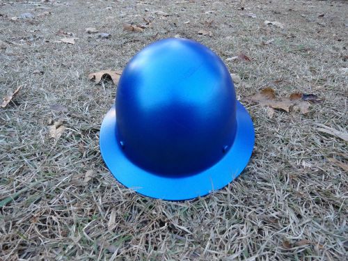 Msa skullgard fiberglass hard hat helmet hardhat blue for sale