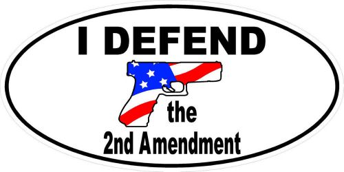 3 -  I Defend The 2nd Amendment Hand Gun Lunch Box Toolbox Helmet Sticker H227