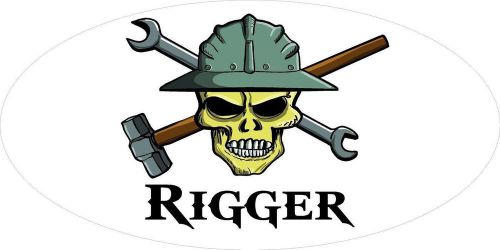 3 - Rigger Hand Skull Oilfield Roughneck Hard Hat Helmet Sticker H308