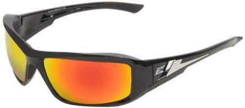 Edge Eyewear XBAP119 Brazeau Safety Glasses, Black with Aqua Precision Red New