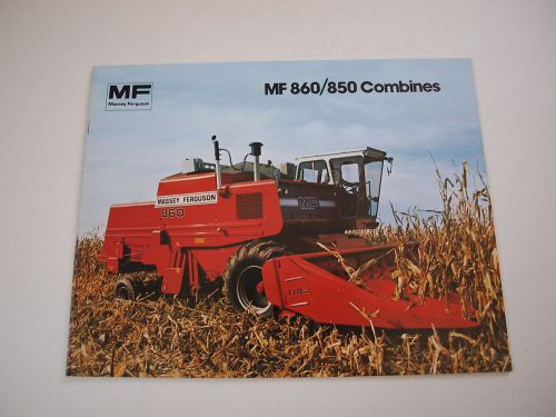 Massey-Ferguson MF 860/850 Combine Harvester Color Brochure 24 pg. Orig MINT &#039;82