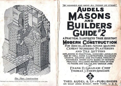 AUDELS MASONS AND BUILDERS GUIDE #2 1924 edition