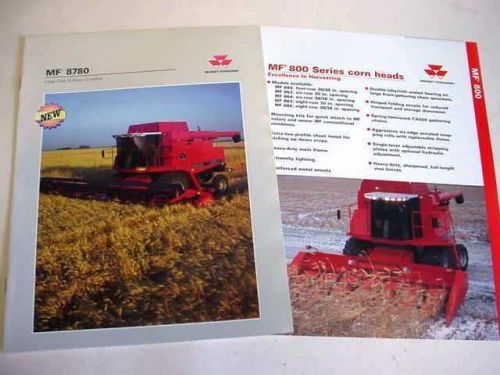 Massey Ferguson 8780 Combine &amp; Cornheads, 10 Pages,1997 Brochure     m#