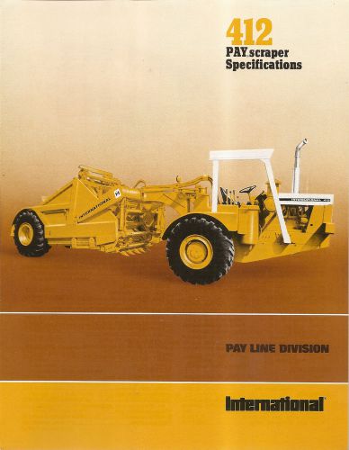 Equipment Brochure - International - IH 412 - Pay Scraper - 1975 (EB854)