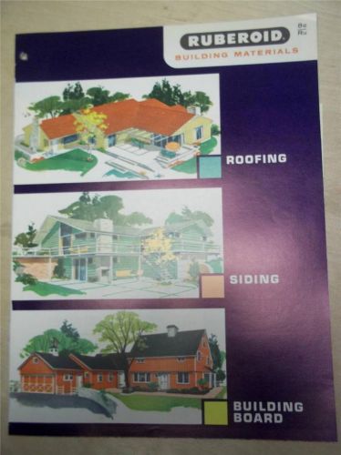 Ruberoid Co Catalog~Roofing/Siding/Building Board~Asbestos~1962