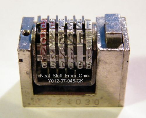 Numbering machine - metal printer&#039;s insert - atlantic (leibinger) 6-digit for sale