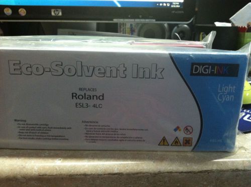 2 Eco Solvent Inks-Compatible for Roland printer LIGHT CYAN, LIGHT MAGENTA 440ml