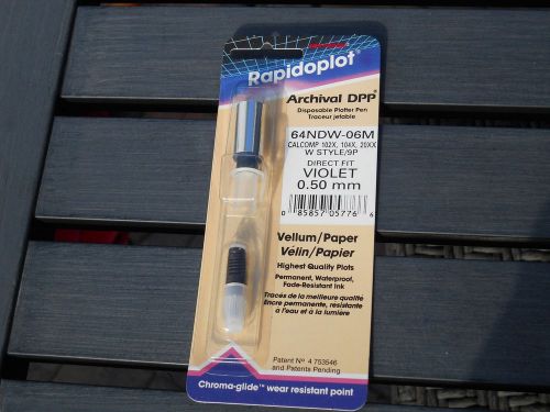 Violet 0.50mm Plotter pen Koh-I-Noor Rapidoplot 64NDW-06M W Style Calcomp
