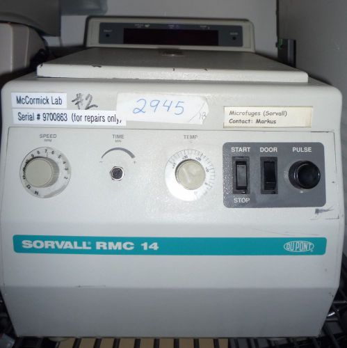 DUPONT SORVALL RMC14 MICROFUGE -REFRIGERATED CENTRIFUGE  (ITEM # 2945/17T)