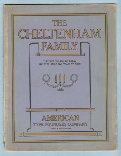 ca 1907 American Type Founders Co Cheltenham Family Type Face Sample Book