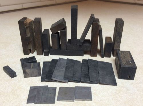 Nice lot of Antique Blank Printing Blocks-Blank Metal engraving plates