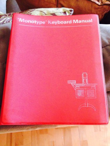 Monotype Keyboard Manual Printing