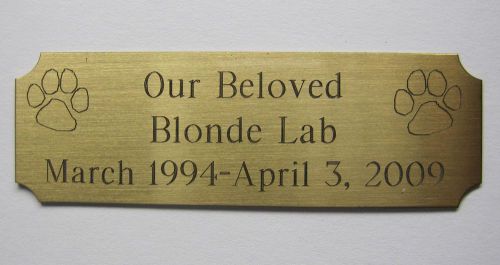 Custom personalized engraved tag - for pet urns and memorials.