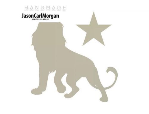 JCM® Iron On Applique Decal, Lion Silver