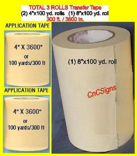 8&#034; 4&#034; 4&#034; rolls APPLICATION TRANSFER Paper TAPE for Vinyl Cutter PLOTTER