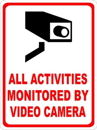 Video camera surveillance monitor 10 x 14 sign sc49 for sale