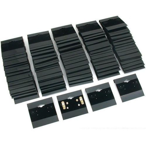 100 Black Earring Cards For Earring Displays 2&#034; X 2&#034;