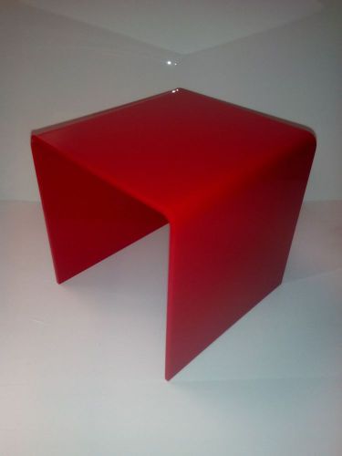ACRYLIC DISPLAY STAND / RISER RED IN COLOR 5 X 5 X 5 DURABLE COLORFUL ACRYLIC