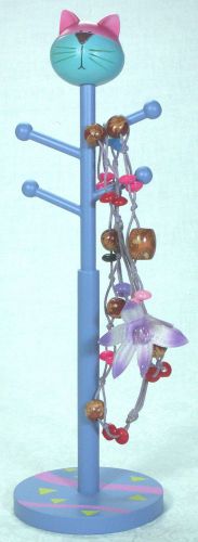 Funky cat wooden jewellery holder funky cat design hld 0425 brand new for sale