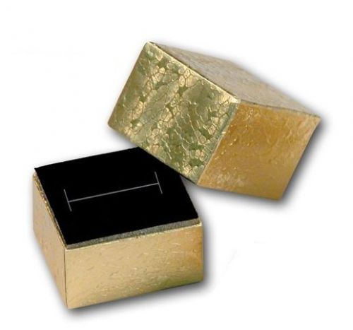LOT OF 100 GOLD RING BOX JEWELRY GIFT BOX SHOWCASE DISPLAY HAT RING BOX