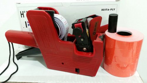 MX-5500 8 Digits Price Tag Gun + 5000 Bright Red labels +1 Ink