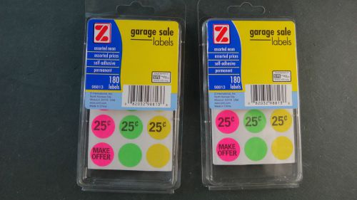 360 Neon Garage Sale Labels