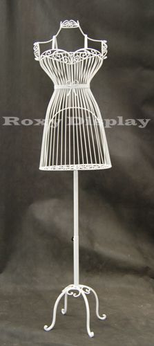Female metal wire body form with antique metal base #ty-xy140075w for sale