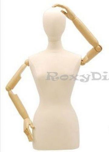 Female foam dress form with movable arms and head #jf-f6/8warm+bs-01nx for sale