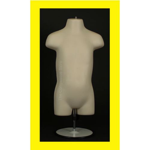 Toddler mannequin form w/ metal base boys and girls 18 mo - 4t clothing - flesh for sale