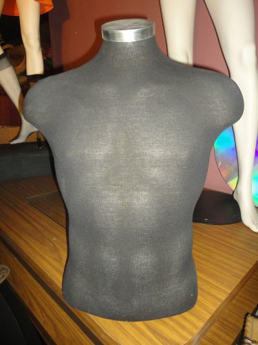 Pinnable Black Male Torso Mannequin - Excellent Condition