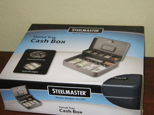 Steelmaster tiered cantilever cash box gray 2216194g2 for sale