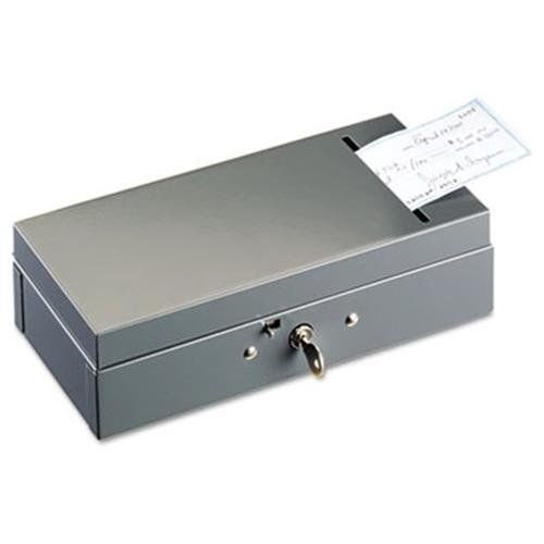 Mmf industries 221104201 steel bond box with check slot, disc lock, gray for sale