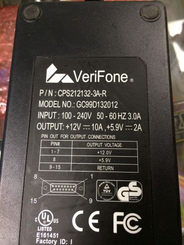 Used verifone sapphire pos power supply cps212132-3a-r gc99d132012 for sale