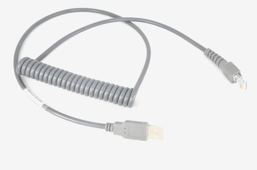 Lot of 10 7ft coiled usb barcode scanner cable for symbol ls2208 cba-u01-s07zar for sale