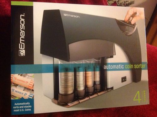 Emerson Automatic Coin Sorter &amp; Stacks For Wrapping w Coin Wrappers Brand New