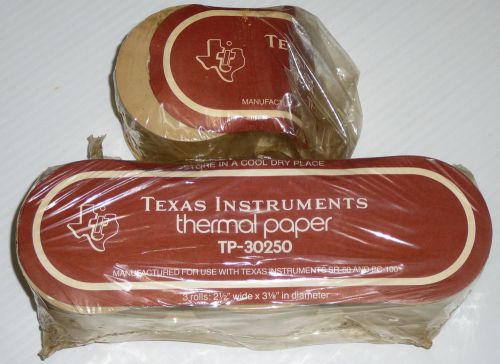 4 rolls of Texas Instruments thermal paper TP-30250 use with SR-60 PC-100 2.5&#034;