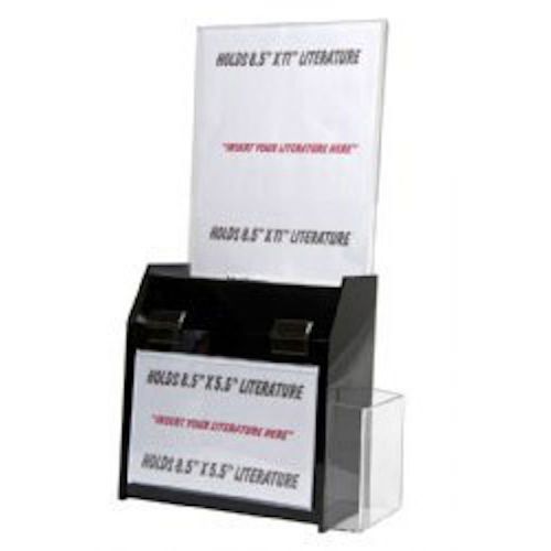 5x9x6 black deluxe nonlocking ballot box sign holder lot of 4 ds-sbbd-596h-blk-4 for sale