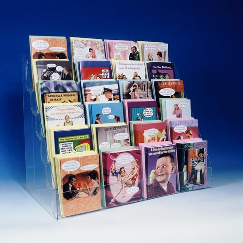 Literature acrylic counter display rack stand 6tier 24&#034; made in usa for sale
